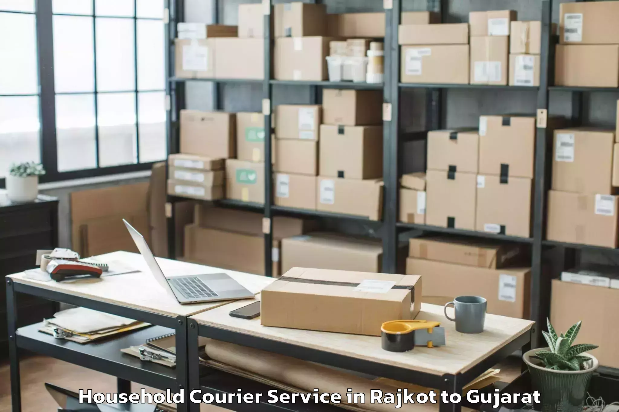 Book Rajkot to Porbandar Airport Pbd Household Courier Online